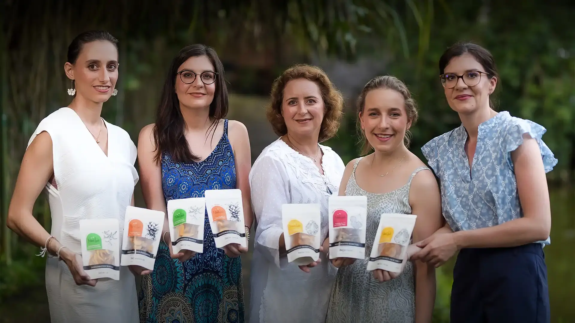 Dried fruits and spices on a wooden table